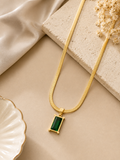 Elegant Emerald Green Pendant Necklace