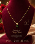 Emerald Grace Solitaire Pendant Necklace