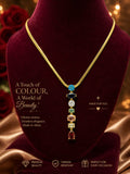 Prism Cascade Multicolour Statement Pendant Necklace