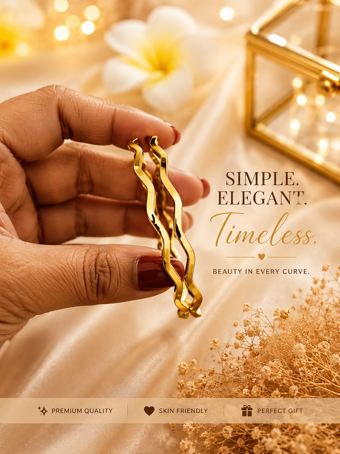 Wavy Bangle Set